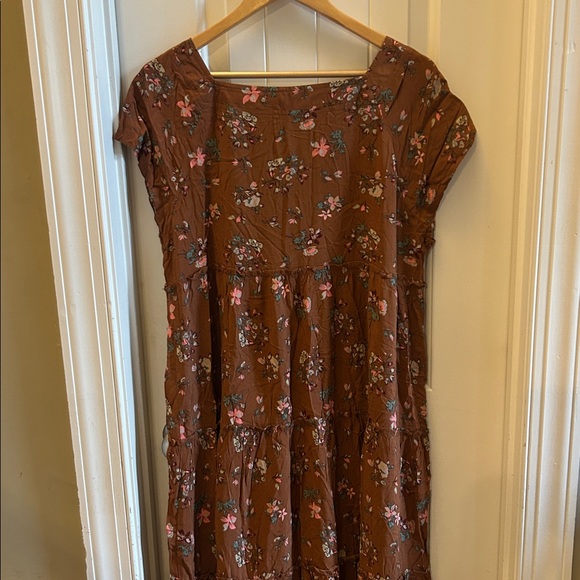 NATURAL LIFE Floral Brown Maxi Dress - Picture 6 of 8